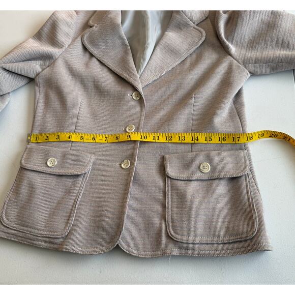 VTG Butte Knit Blazer Jacket Women Large Knit Business Cozy Neutral Minimalistic - Picture 11 of 14